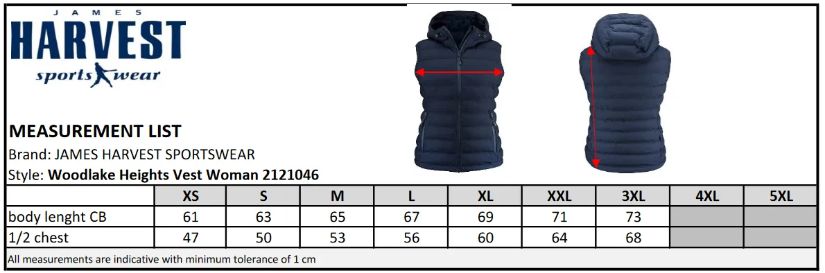 James Harvest Woodlake Ladies Padded Gilet | Waterproof Body Warmer | Sustainable | 3 Colours | XS-2XL