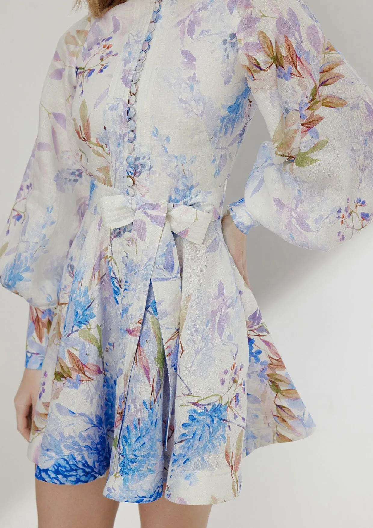 Jasmine Button-Down Linen Mini Dress