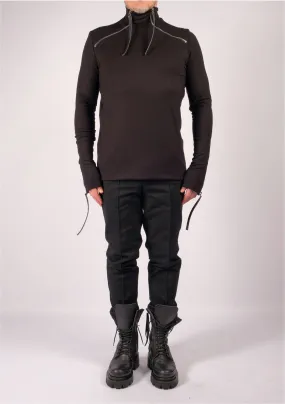 Jersey Turtleneck with Neck Detail