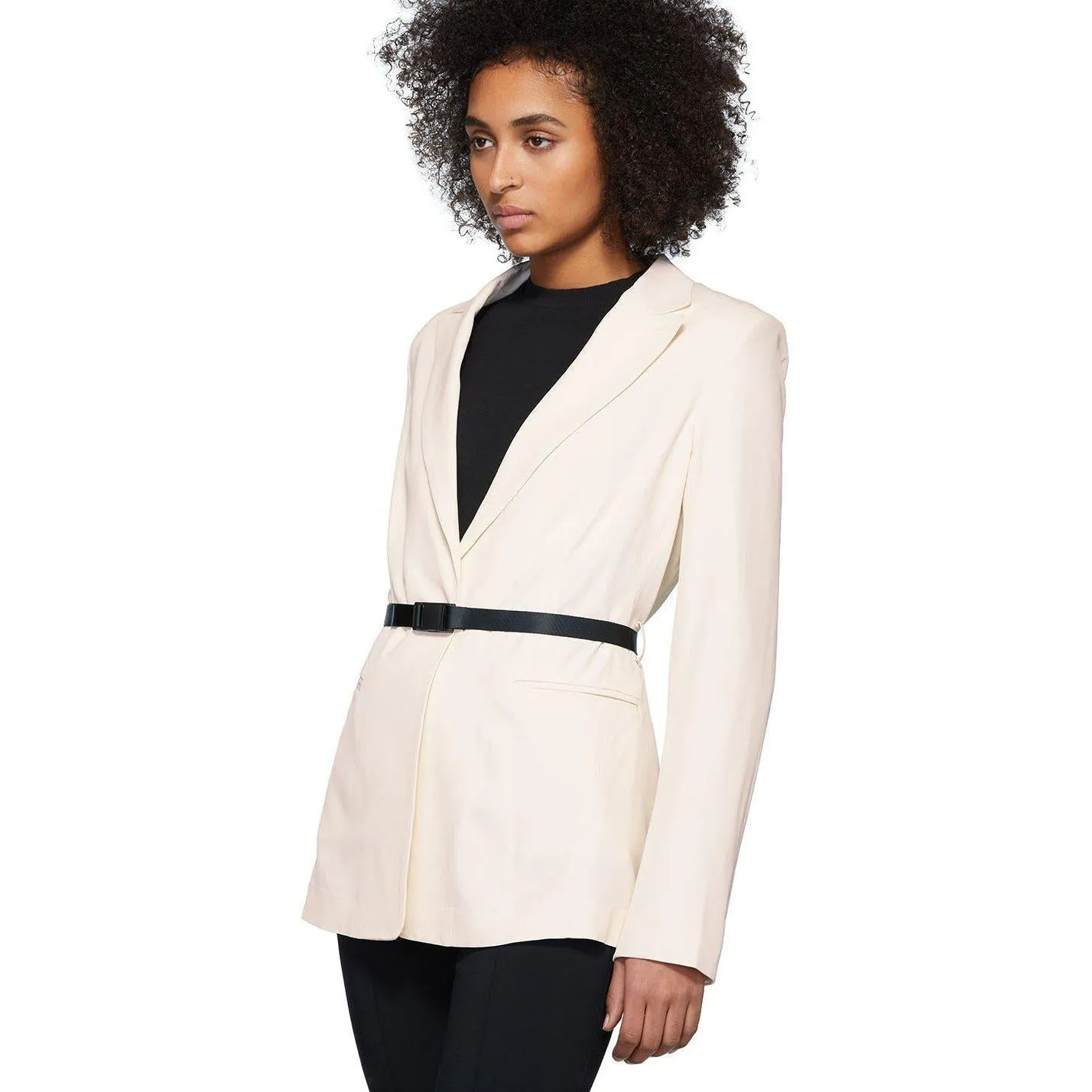 John Elliott Off-White Belted Blazer