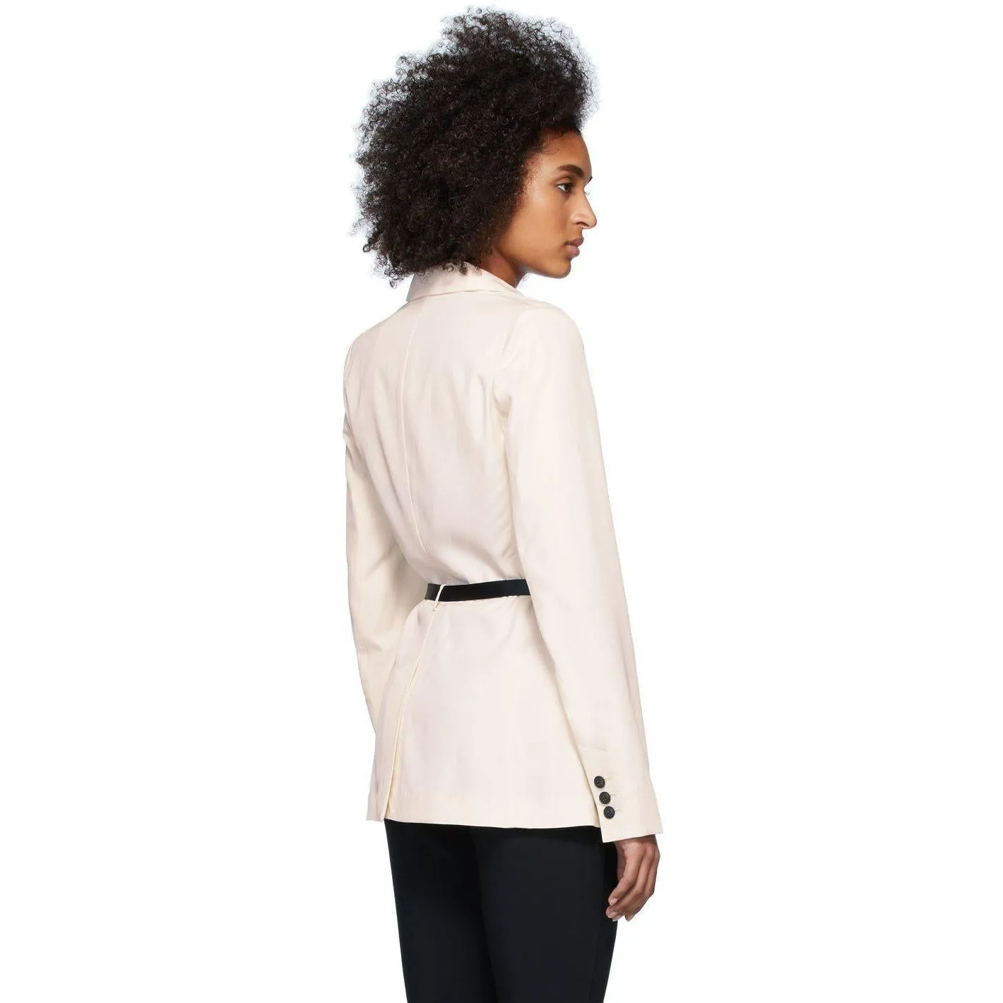 John Elliott Off-White Belted Blazer