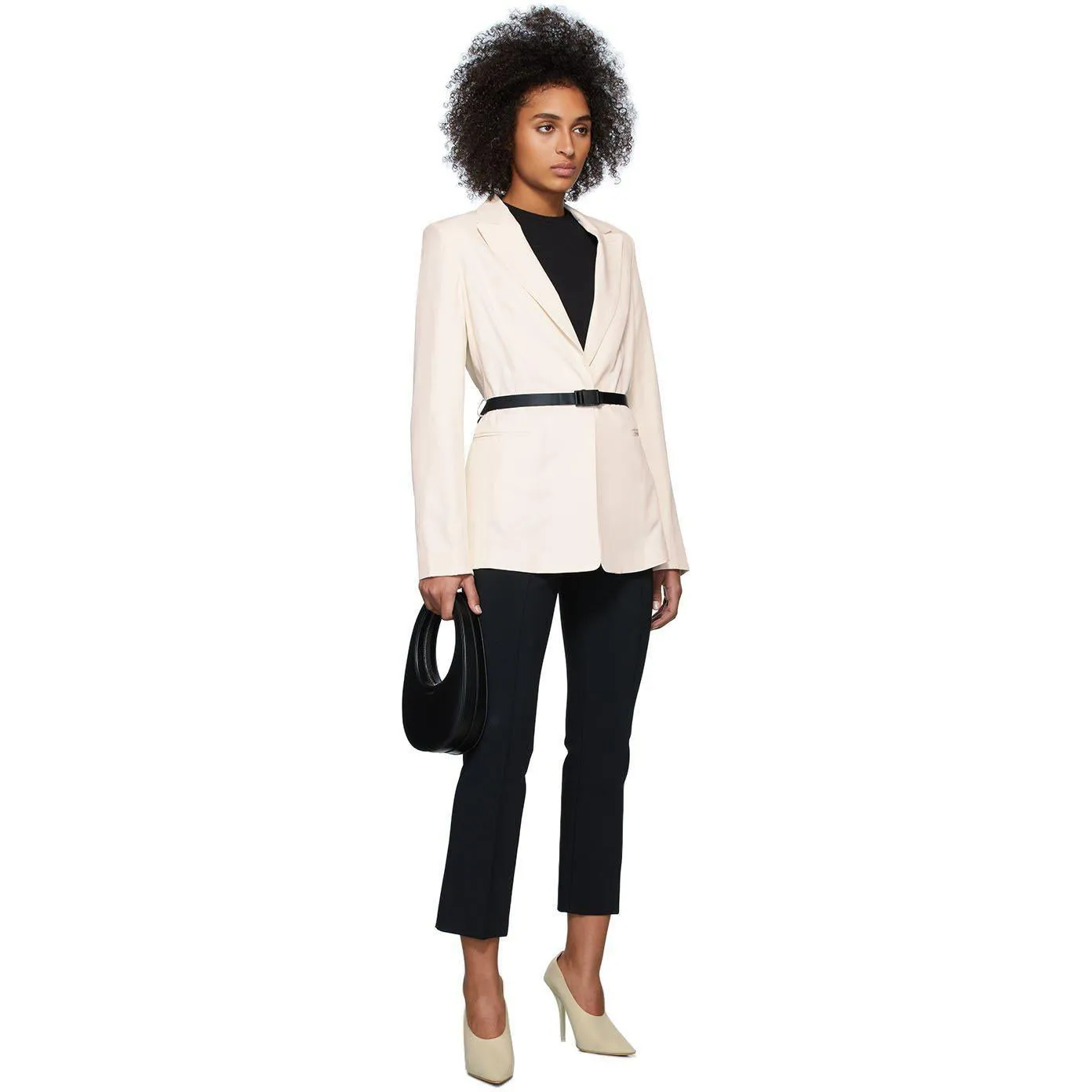 John Elliott Off-White Belted Blazer