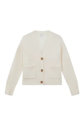 Juni Relaxed Wool-Cashmere Cardigan