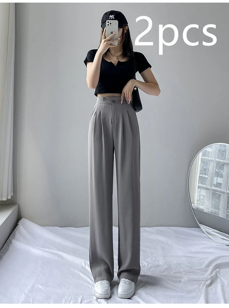 Katie – Women's High Waist Drape Suit Pants