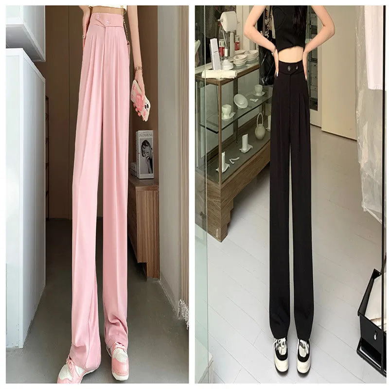 Katie – Women's High Waist Drape Suit Pants