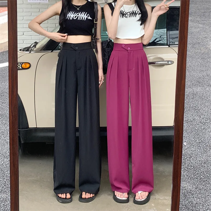 Katie – Women's High Waist Drape Suit Pants