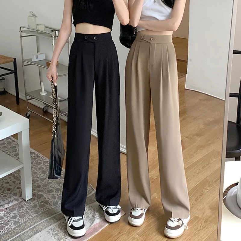 Katie – Women's High Waist Drape Suit Pants
