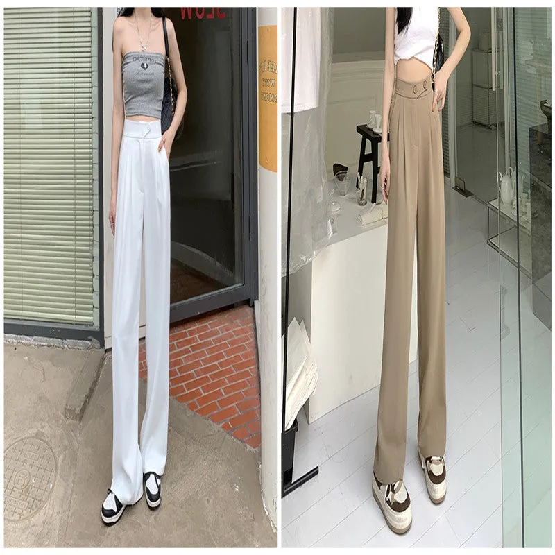 Katie – Women's High Waist Drape Suit Pants