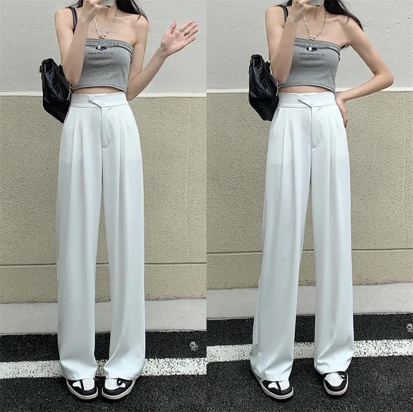 Katie – Women's High Waist Drape Suit Pants