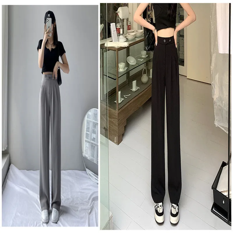 Katie – Women's High Waist Drape Suit Pants