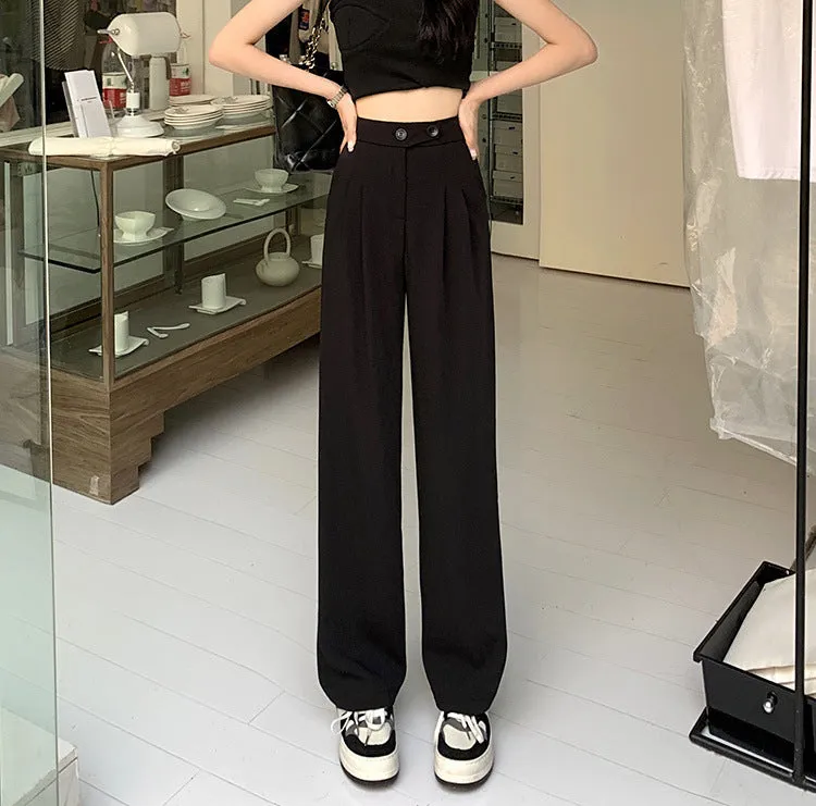 Katie – Women's High Waist Drape Suit Pants