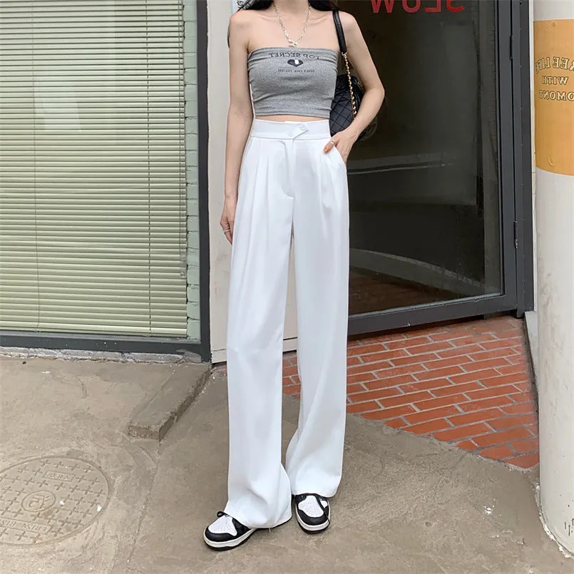 Katie – Women's High Waist Drape Suit Pants