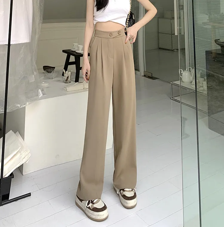 Katie – Women's High Waist Drape Suit Pants