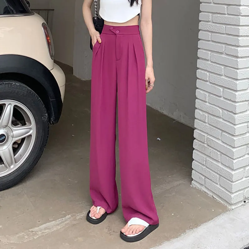 Katie – Women's High Waist Drape Suit Pants