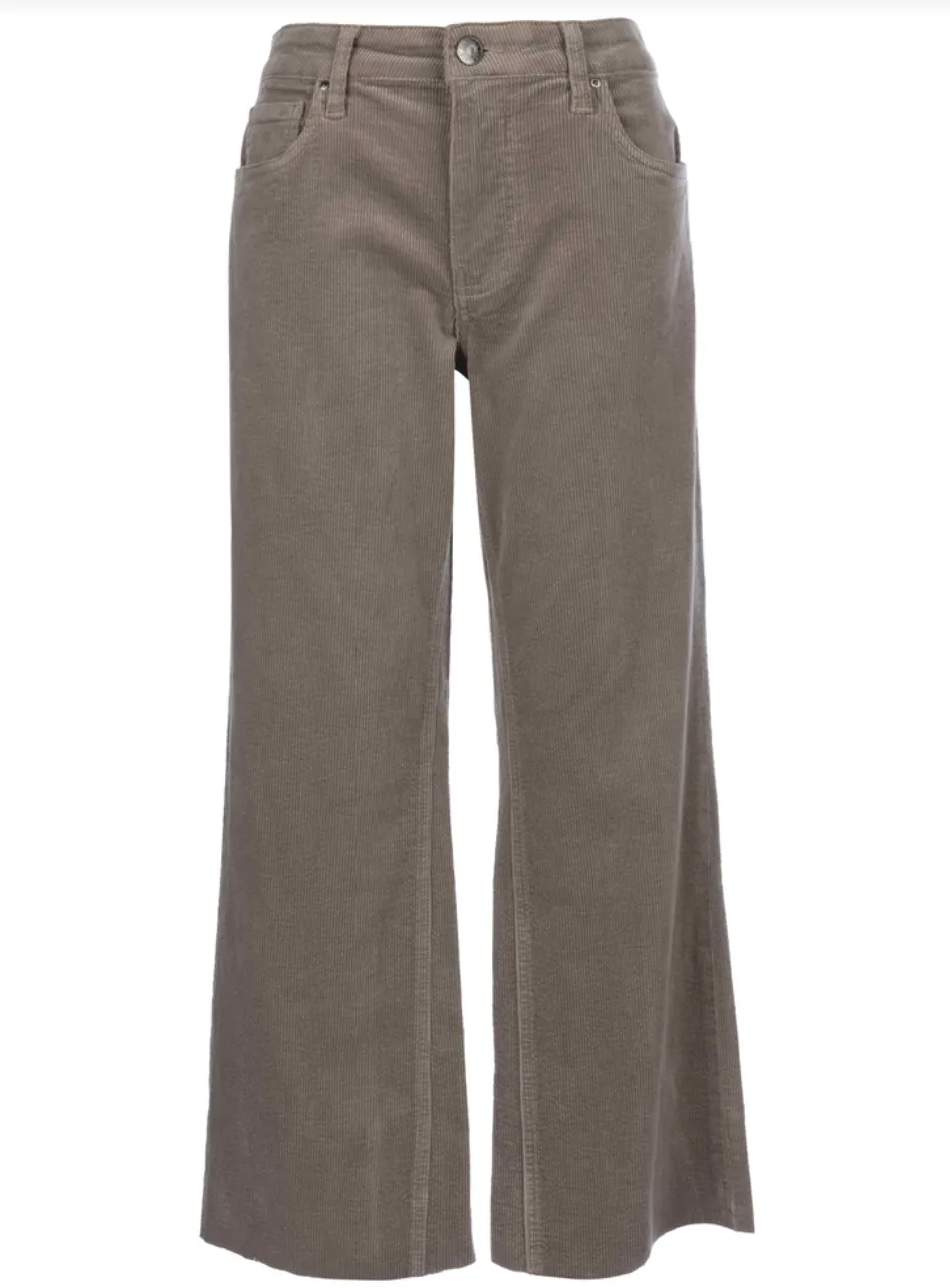 Kelsey 27.5" Corduroy Ankle Flair Inset Pant
