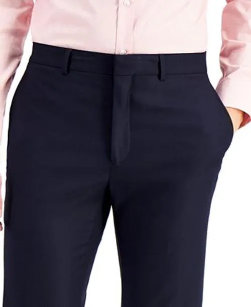 Kenneth Cole Reaction Mens Slim fit Dress Pants 33 / 30 Blue Solid