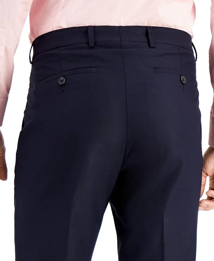 Kenneth Cole Reaction Mens Slim fit Dress Pants 33 / 30 Blue Solid