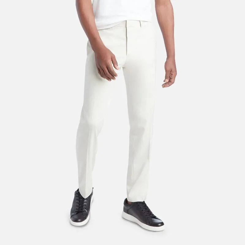 Kenneth Cole Reaction Mens Slim fit Dress Pants 34 / 32 White Solid Stretch