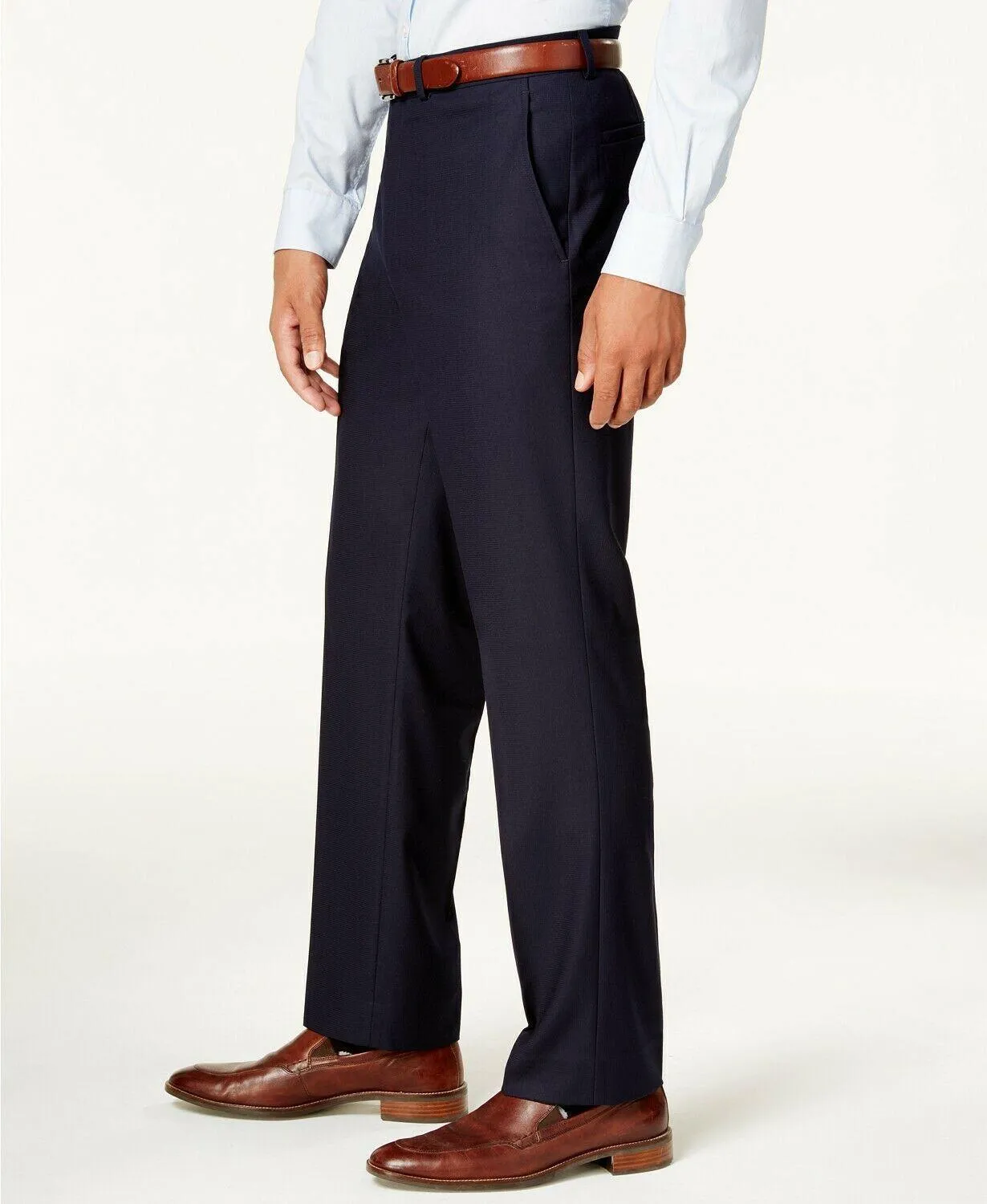 Kenneth Cole Reaction Mens Slim fit Dress Pants 34 / 34 Blue Solid
