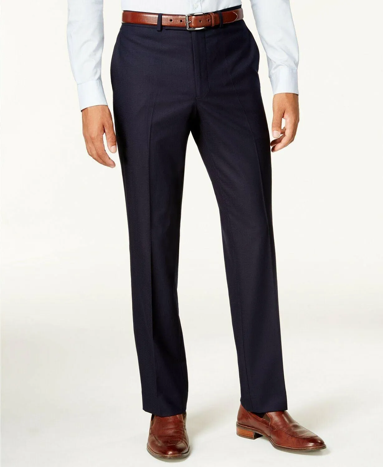 Kenneth Cole Reaction Mens Slim fit Dress Pants 34 / 34 Blue Solid