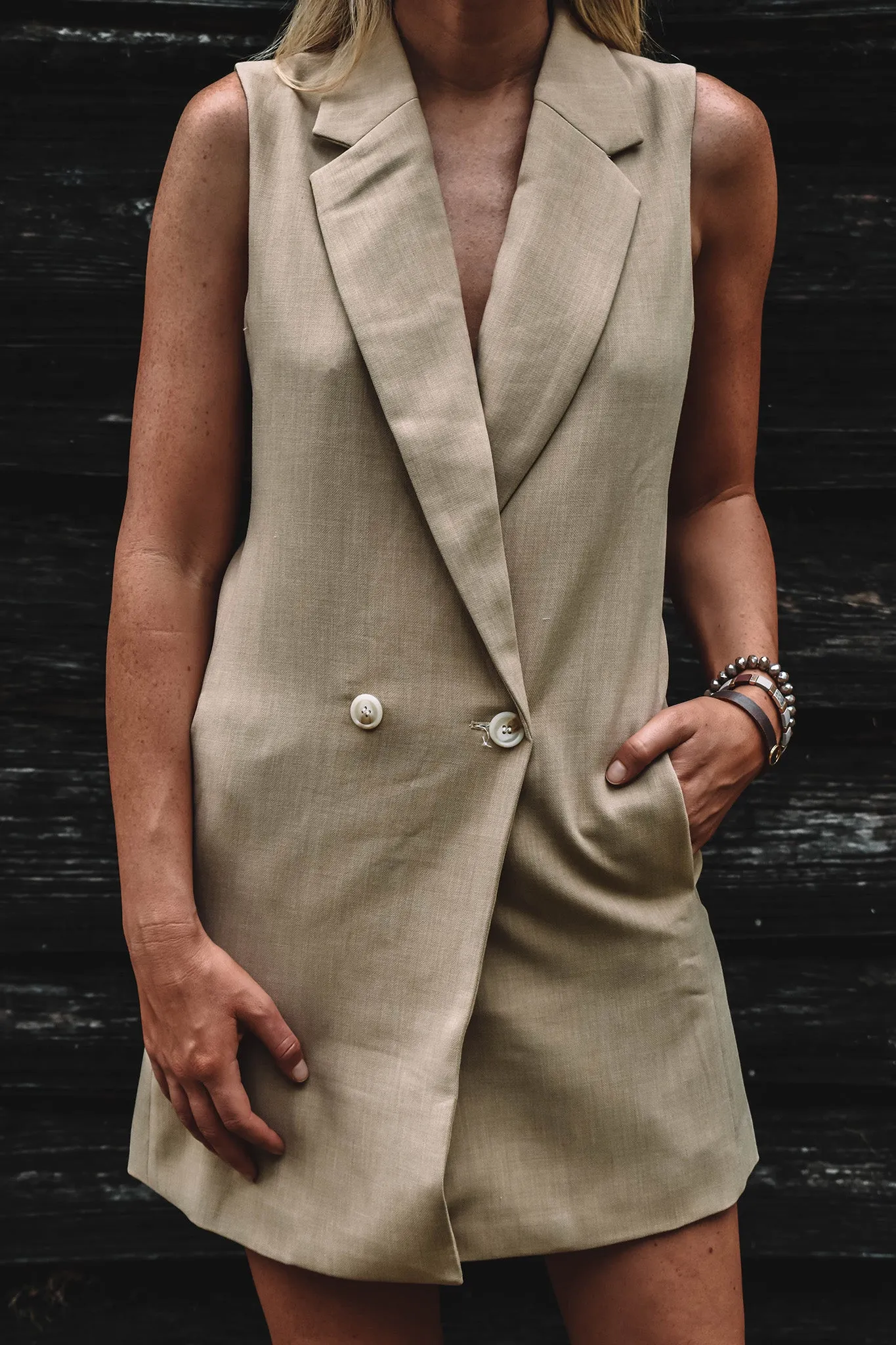Kent Sleeveless Blazer Dress
