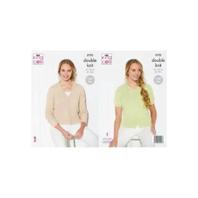 King Cole Ladies Summer Cardigan DK Knitting Pattern 5722