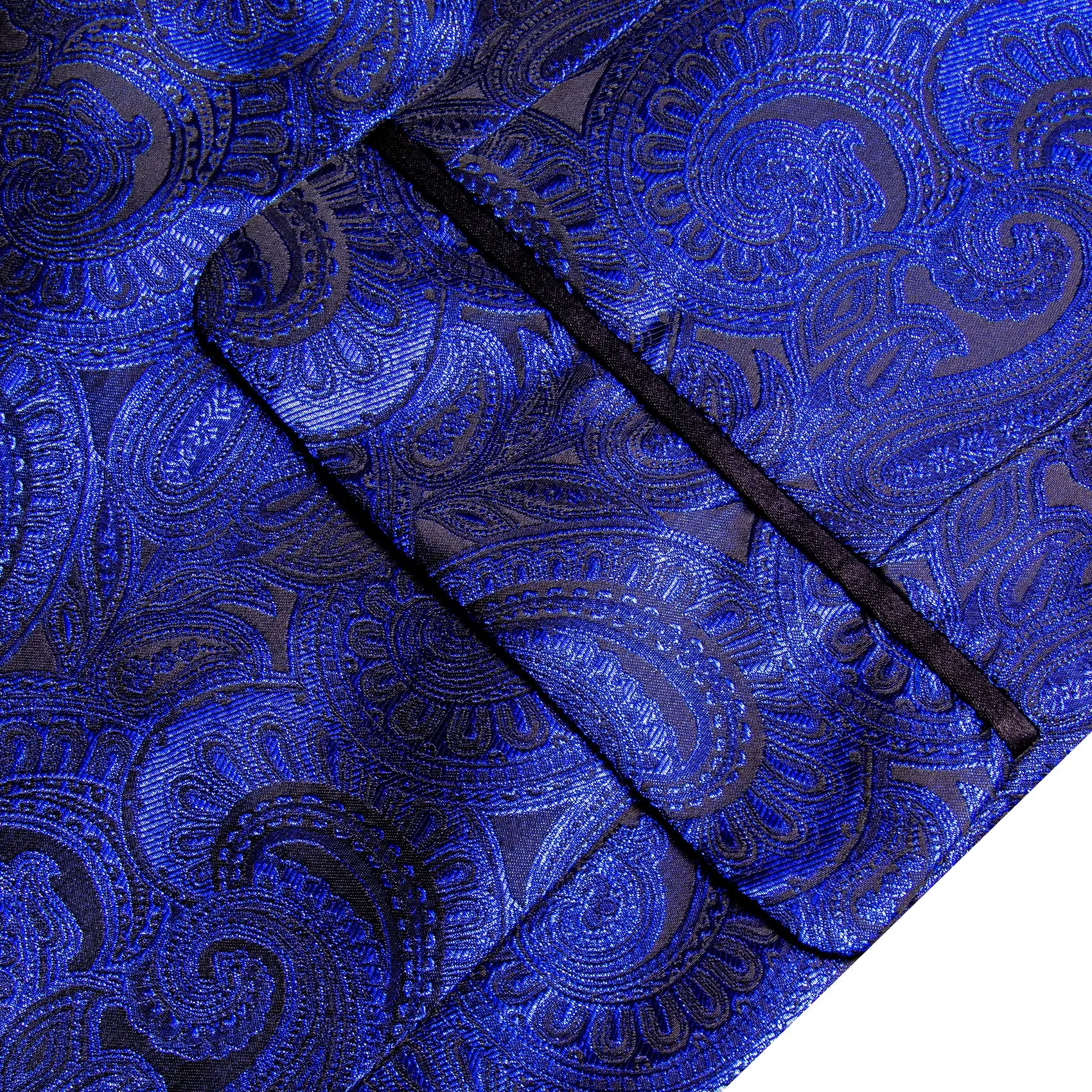Klein Blue Black Paisley Men's Suit