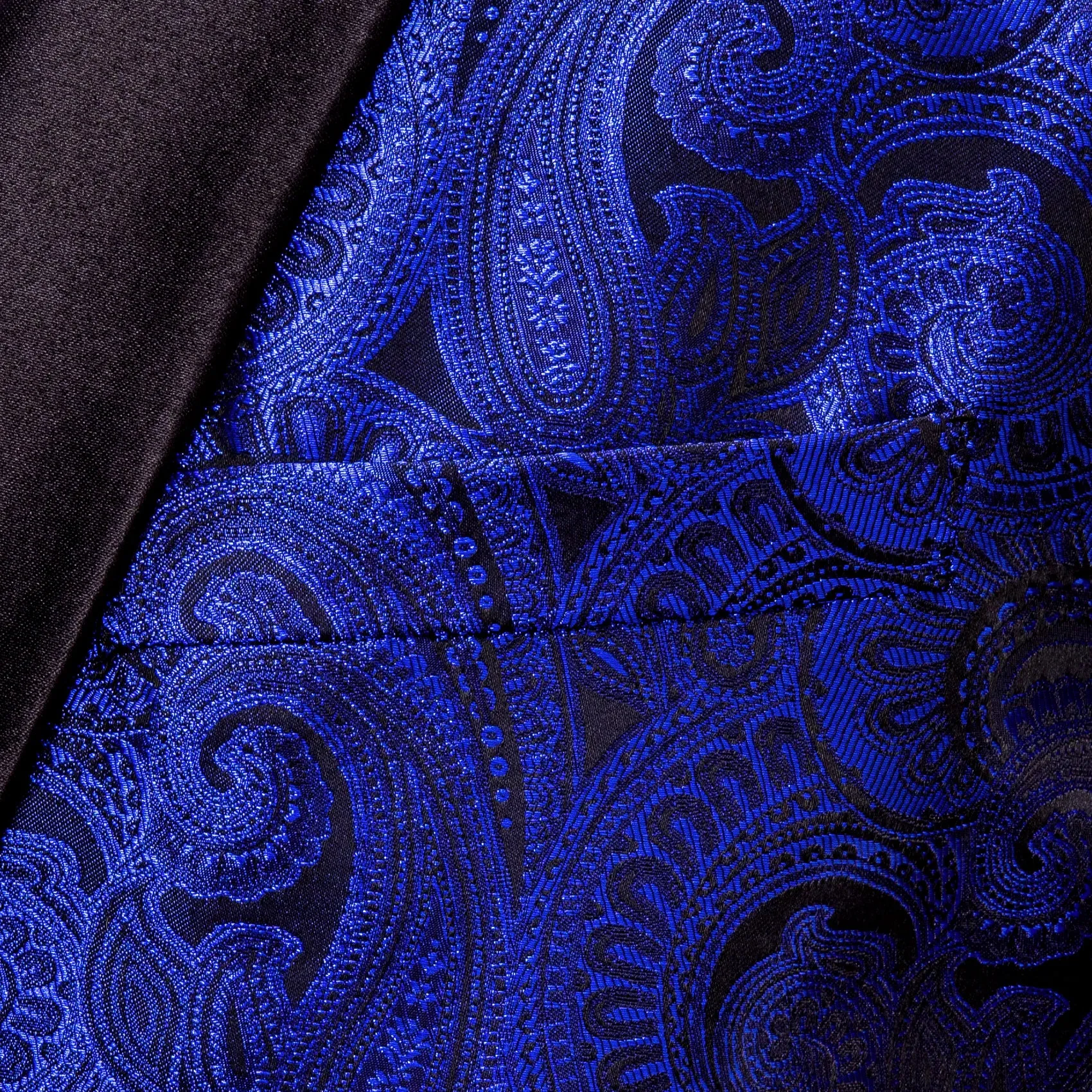 Klein Blue Black Paisley Men's Suit