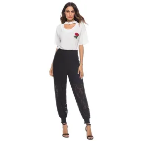 LACE PENCIL PANTS