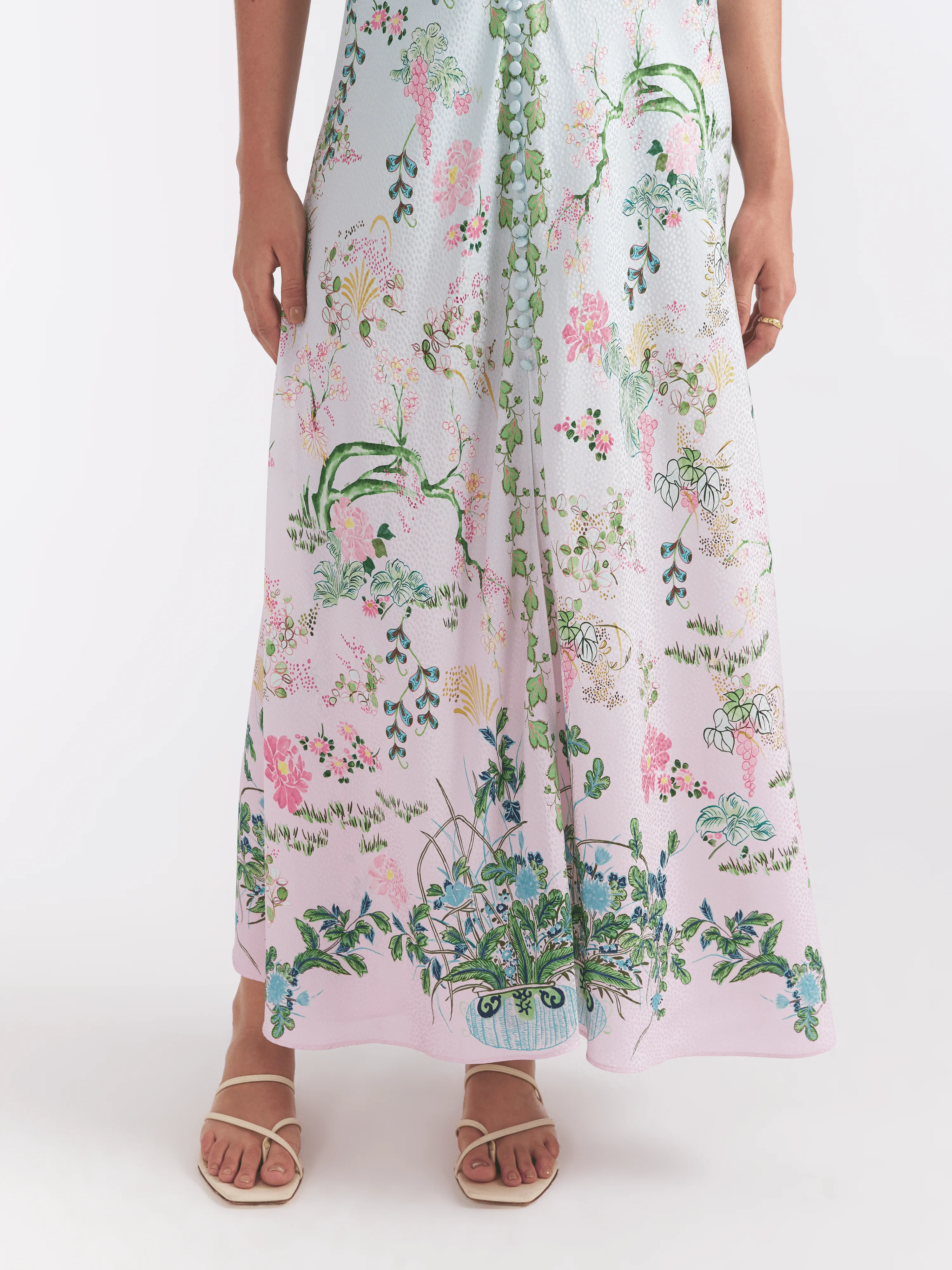 Lea Long Dress in Willow Garden