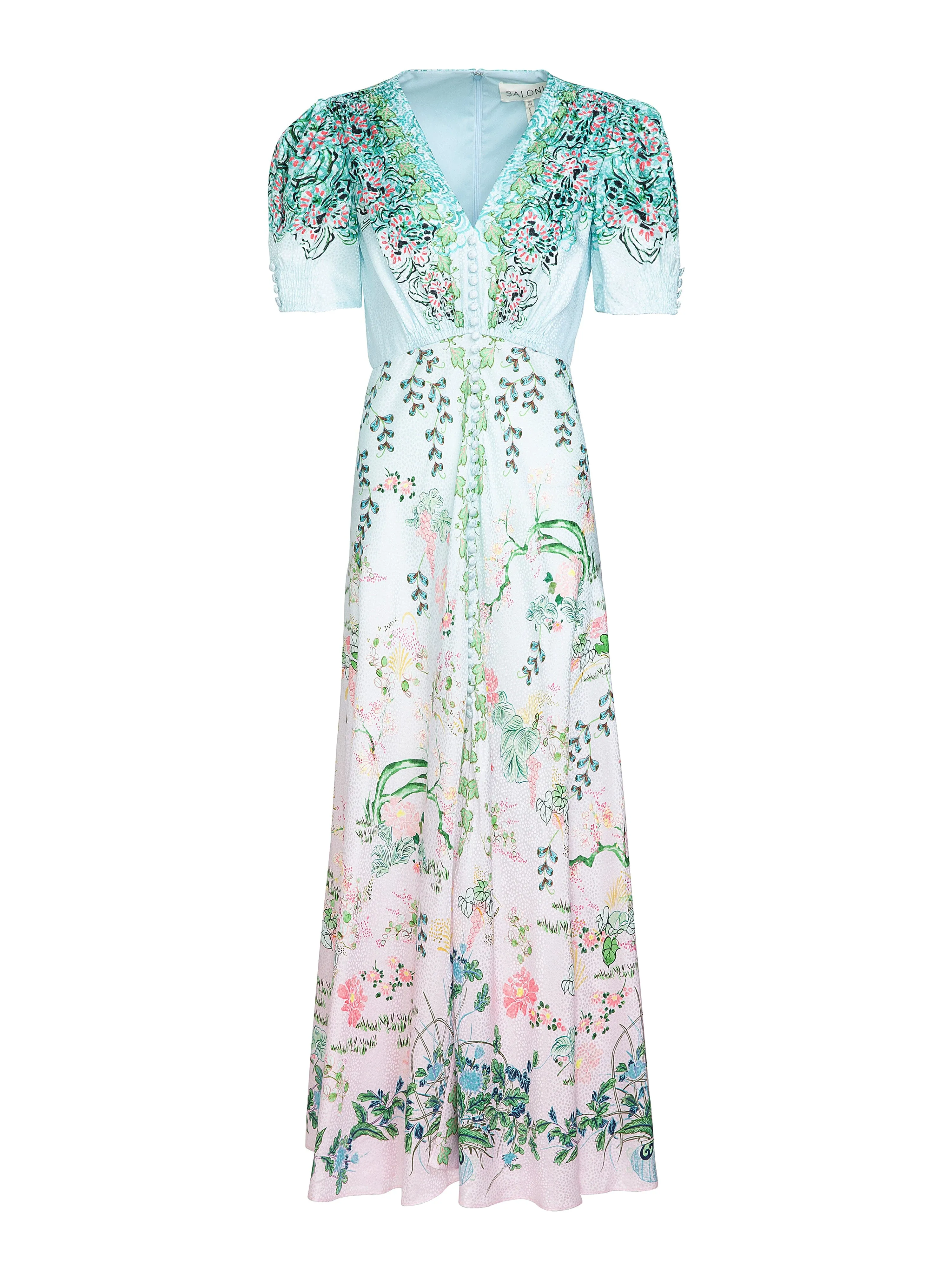 Lea Long Dress in Willow Garden