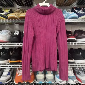 Liz Claiborne Petite Collection Sz M Pink Turtleneck Sweater Vintage
