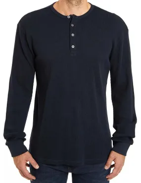 Long Sleeve Waffle Henley