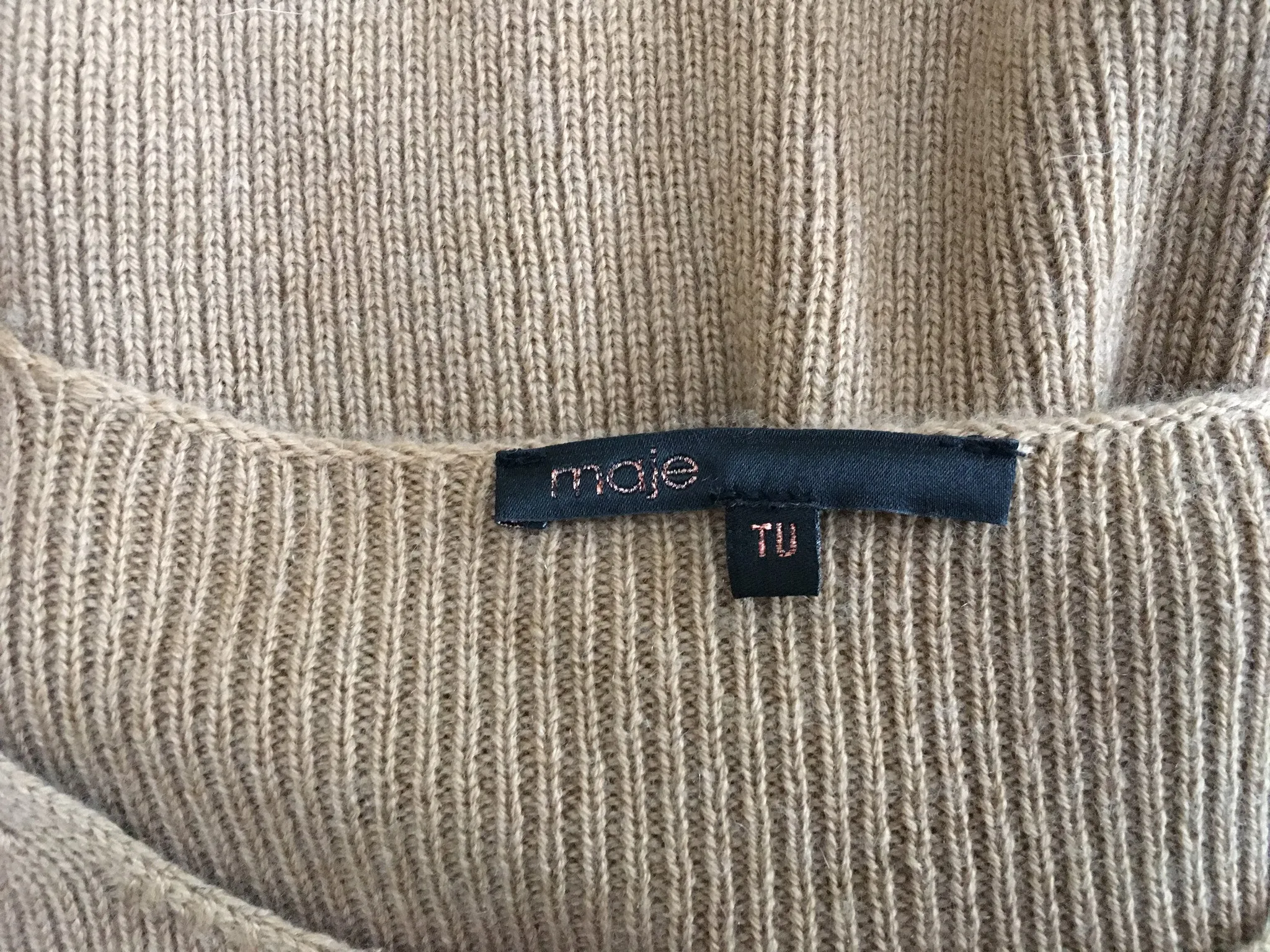 MAJE CAPE PONCHO WOOL CASHMERE KNIT HARNAIS ONE SIZE LADIES