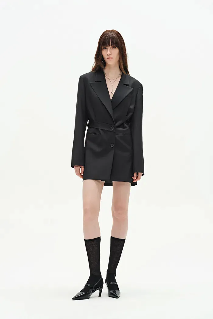 Mel Blazer Suit Dress in Acetate-Merino