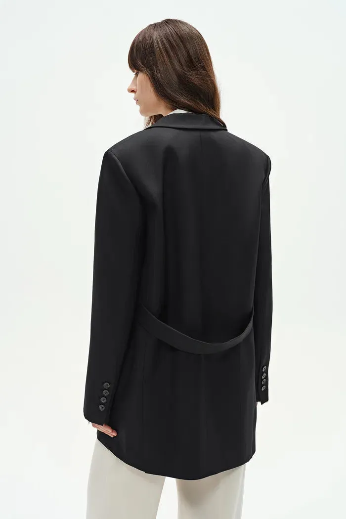 Mel Blazer Suit Dress in Acetate-Merino