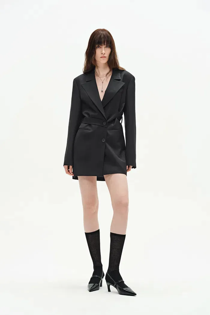 Mel Blazer Suit Dress in Acetate-Merino