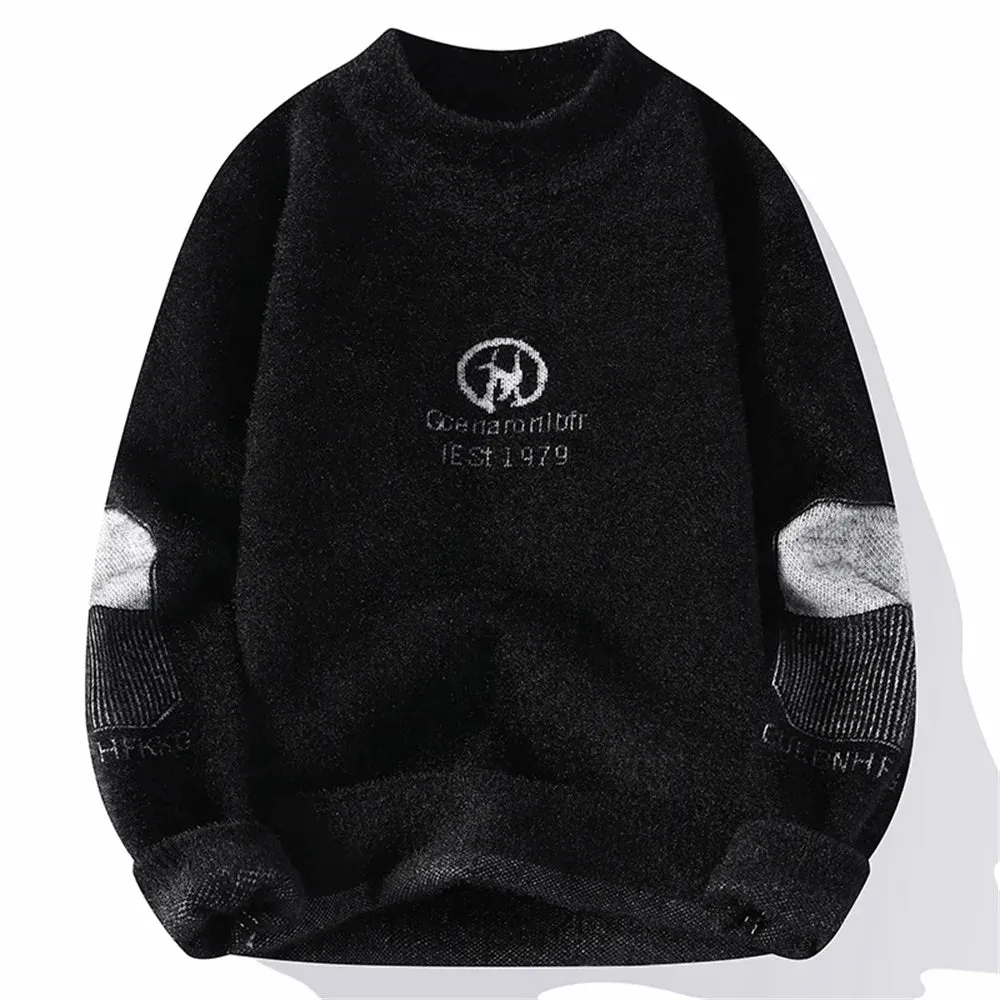 Men Fashion Heavy Knit Turtleneck Sweater