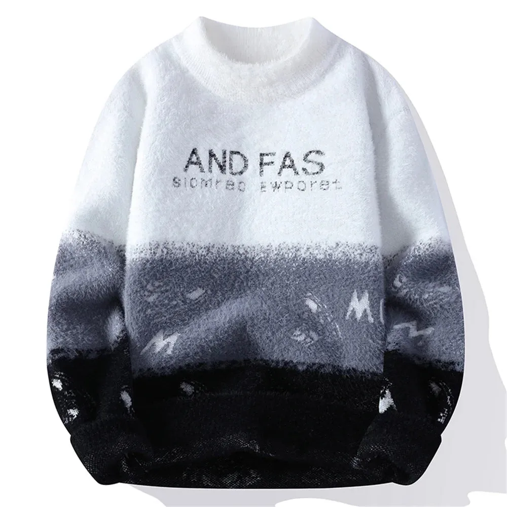 Men Fashion Heavy Knit Turtleneck Sweater