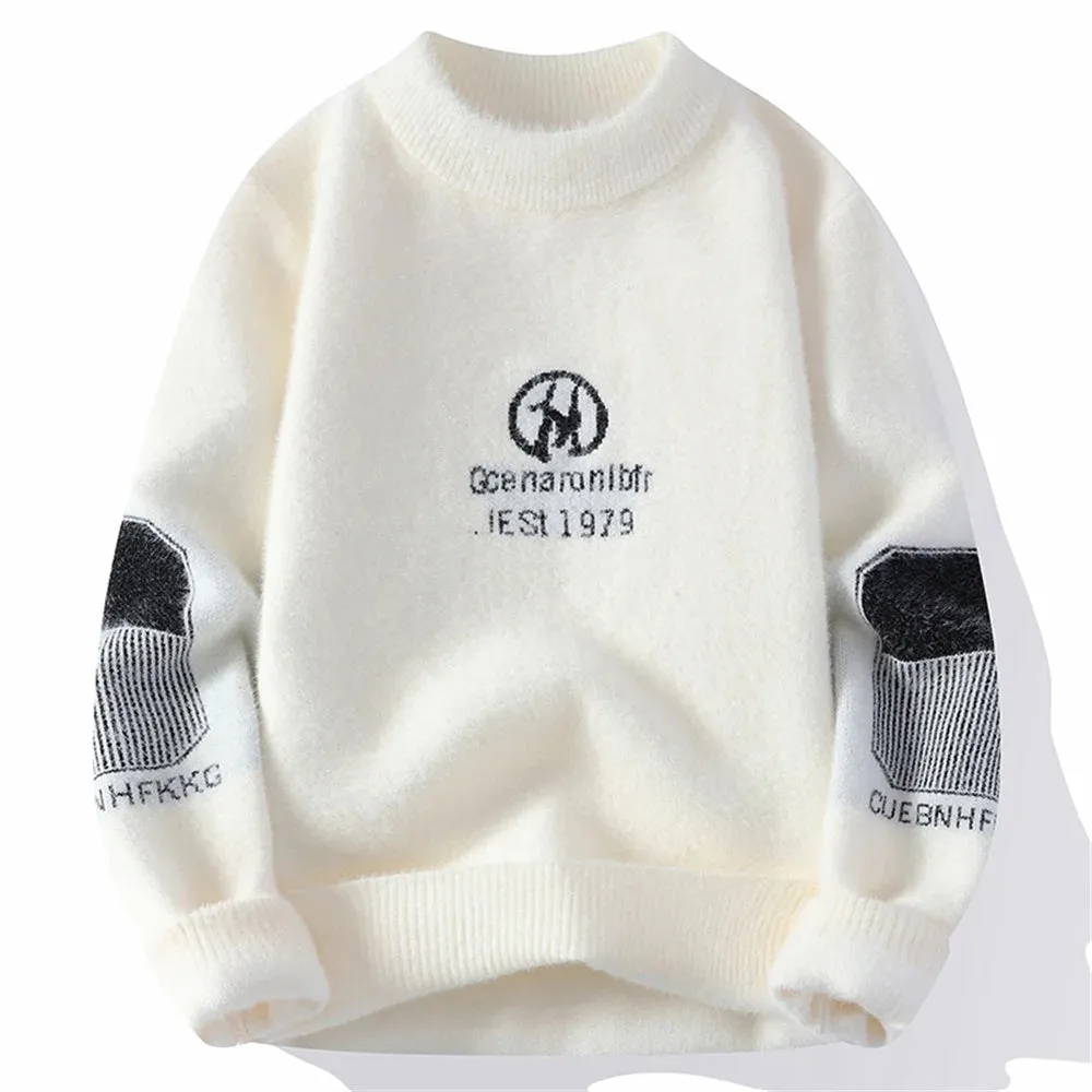 Men Fashion Heavy Knit Turtleneck Sweater