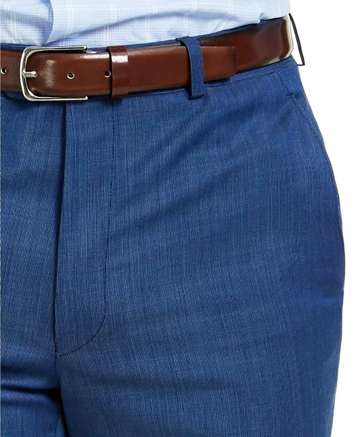 Michael Kors Mens Classic Fit Airsoft Dress Suit Pants Blue Tic 36 x 30