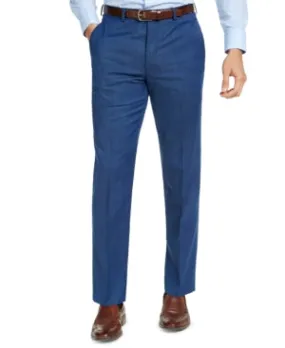 Michael Kors Mens Classic Fit Airsoft Dress Suit Pants Blue Tic 38 x 30