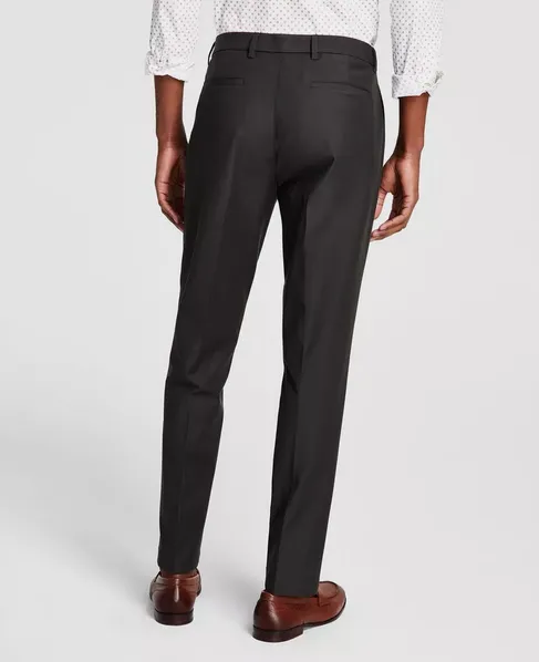 Michael Kors Men's Classic Fit Flat Front Cotton Dress Pants Dark Olive 33 x 32