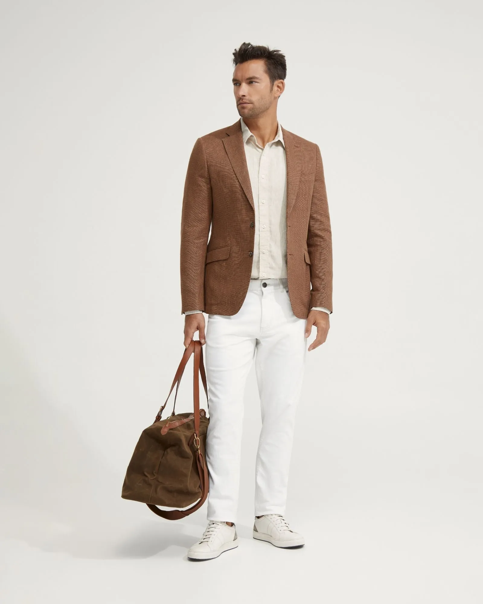 Milton Half Lined Linen Cotton Blzr