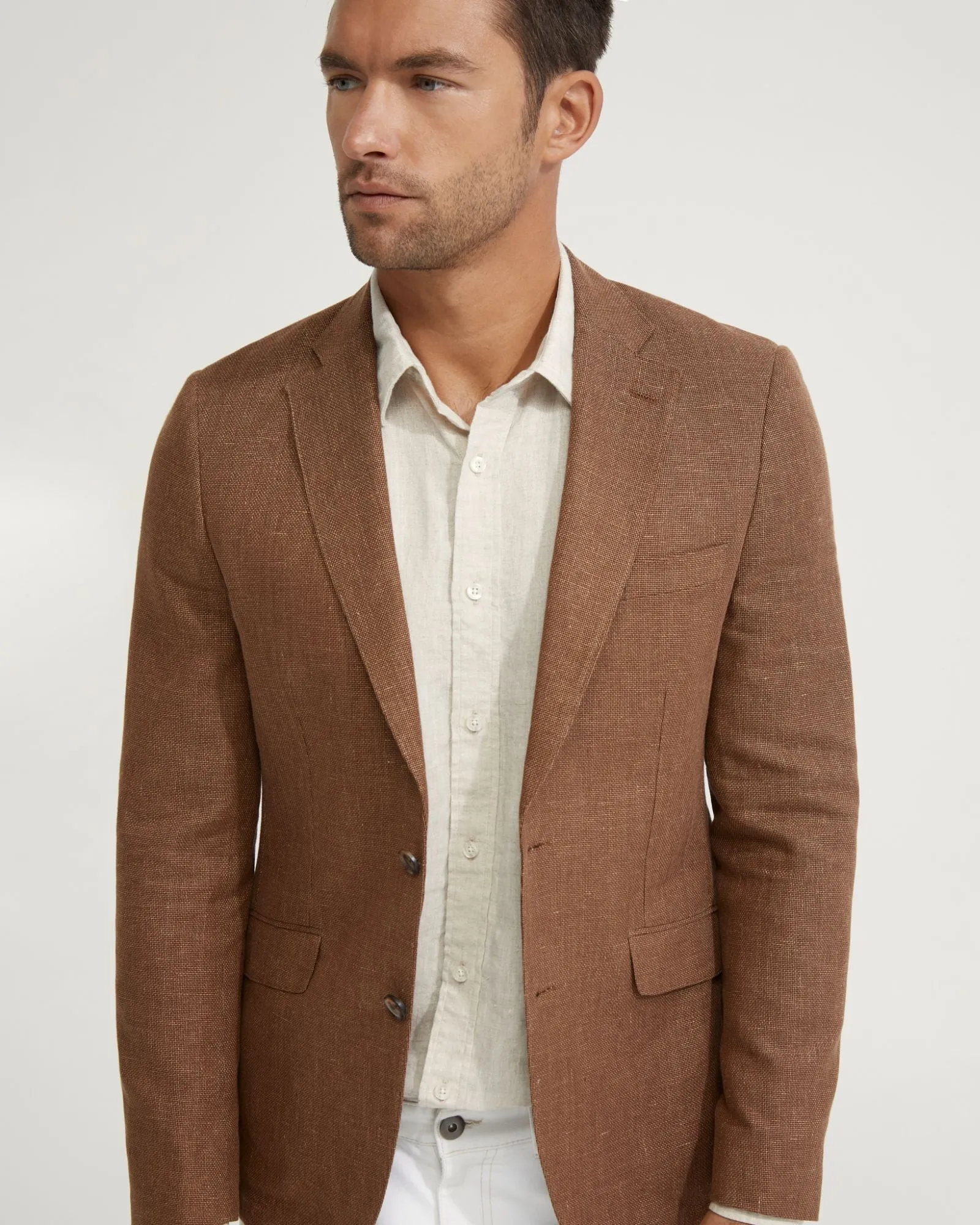 Milton Half Lined Linen Cotton Blzr