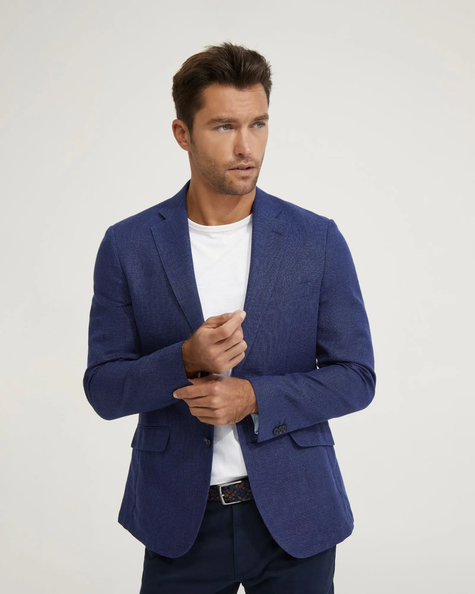 Milton Half Lined Linen Cotton Blzr