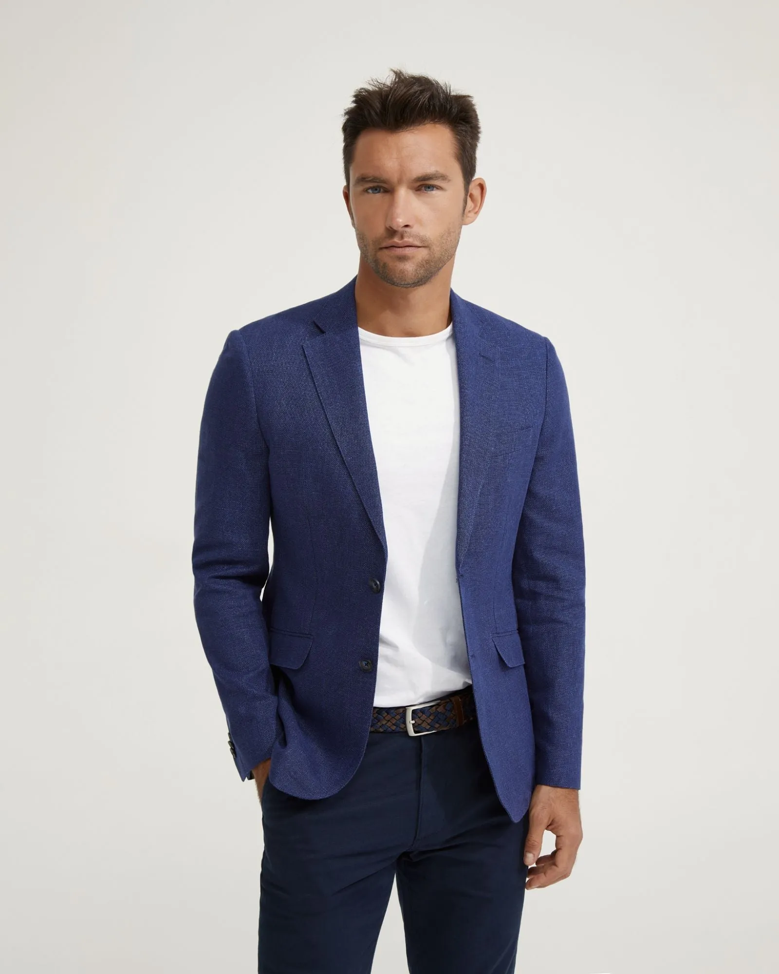 Milton Half Lined Linen Cotton Blzr