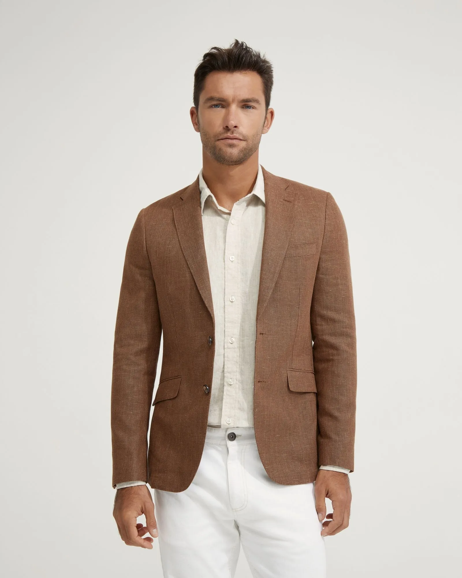 Milton Half Lined Linen Cotton Blzr