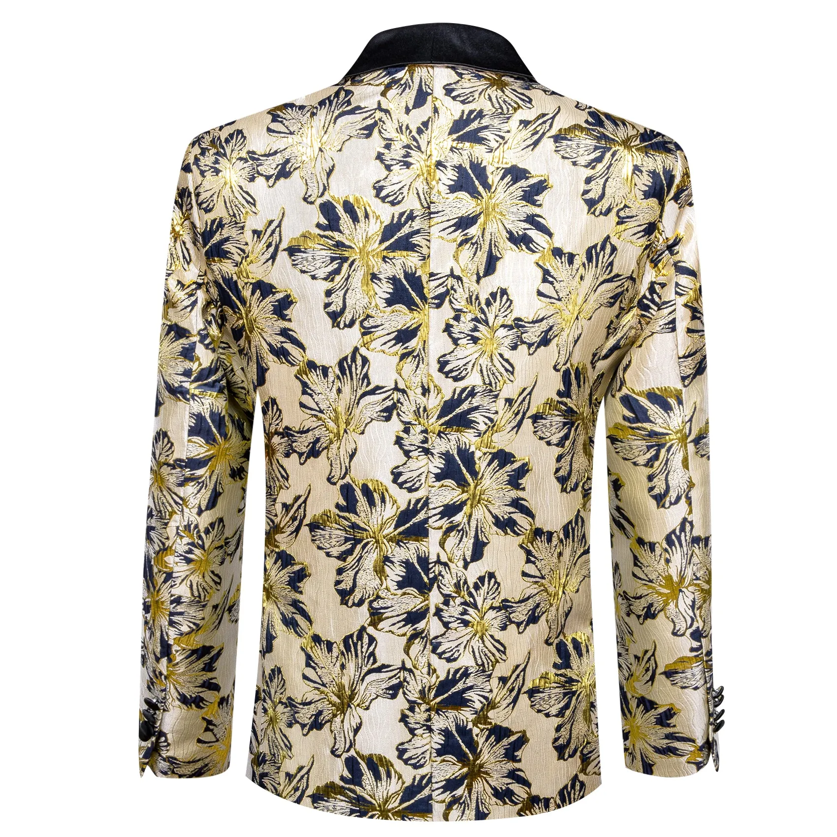 Moccasin BlueGrey Floral Men's Suit for Party