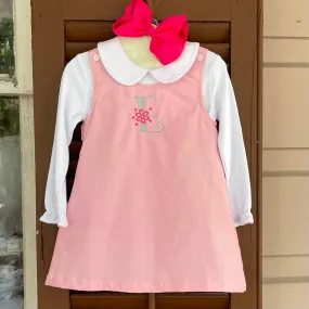 MONOGRAM CORDUROY JUMPER LT PINK